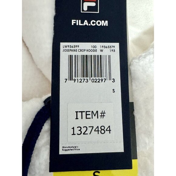 Fila Womens Josephine Crop Sherpa Hoodie White Size S - Picture 3 of 6